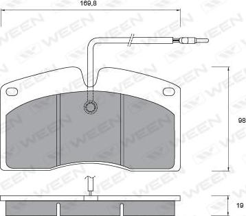 Ween 151-1051 - Тормозные колодки, дисковые, комплект autosila-amz.com