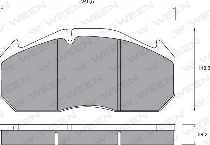 Ween 151-1052 - Тормозные колодки, дисковые, комплект autosila-amz.com