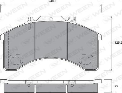 Meritor MDP011K - Тормозные колодки, дисковые, комплект autosila-amz.com