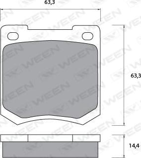 Ween 151-1079 - Тормозные колодки, дисковые, комплект autosila-amz.com