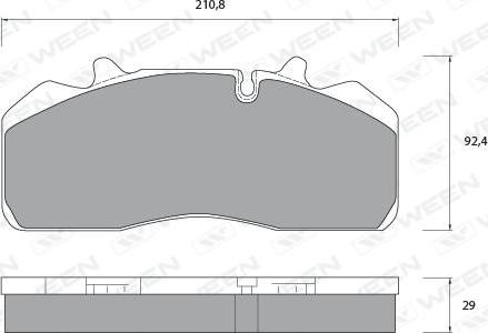 Ween 151-1072 - Тормозные колодки, дисковые, комплект autosila-amz.com