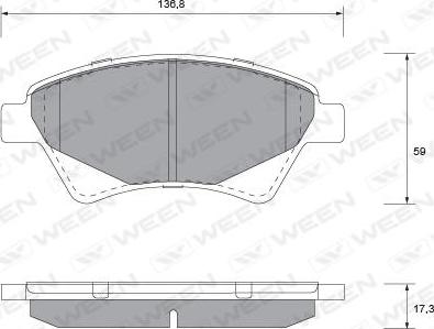 Ween 151-1150 - Тормозные колодки дисковые передние RENAULT Megane, Scenic II, Kangoo WEEN 151-1150 autosila-amz.com