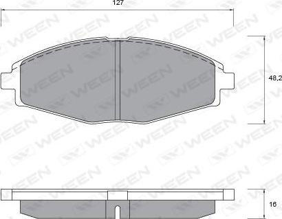 Ween 151-1106 - Тормозные колодки, дисковые, комплект autosila-amz.com
