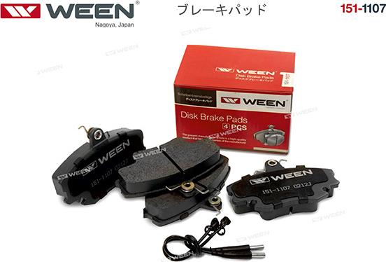 Ween 151-1107 - Тормозные колодки, дисковые, комплект autosila-amz.com