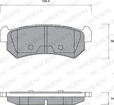 Ween 151-1127 - Тормозные колодки, дисковые, комплект autosila-amz.com