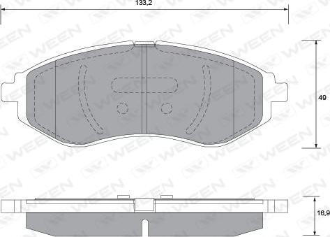 Ween 151-1179 - Тормозные колодки, дисковые, комплект autosila-amz.com