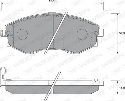 Nipparts J3600519 - Тормозные колодки, дисковые, комплект autosila-amz.com