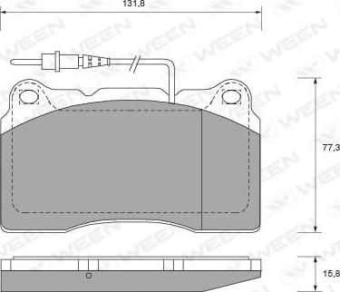 Ween 151-1864 - Тормозные колодки, дисковые, комплект autosila-amz.com