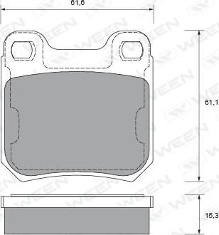 Ween 151-1803 - Тормозные колодки, дисковые, комплект autosila-amz.com