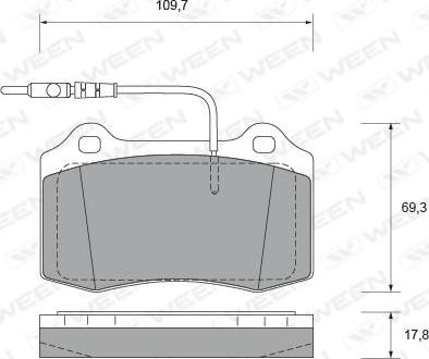 Ween 151-1811 - Тормозные колодки, дисковые, комплект autosila-amz.com