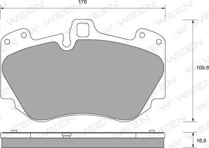 Ween 151-1817 - Тормозные колодки, дисковые, комплект autosila-amz.com