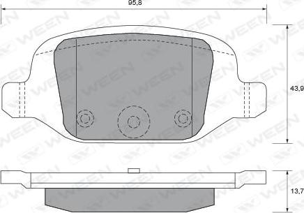 Ween 151-1832 - Тормозные колодки, дисковые, комплект autosila-amz.com