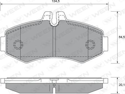 Ween 151-1823 - Тормозные колодки, дисковые, комплект autosila-amz.com