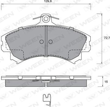 Ween 151-1346 - Тормозные колодки, дисковые, комплект autosila-amz.com