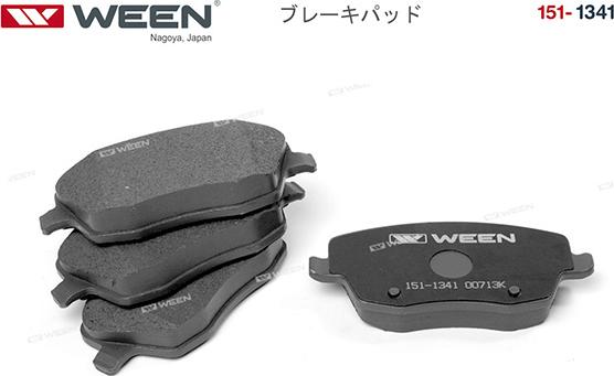 Ween 151-1341 - Тормозные колодки, дисковые, комплект autosila-amz.com