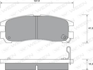 Ween 151-1353 - Тормозные колодки, дисковые, комплект autosila-amz.com