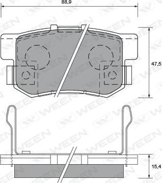 OEMparts GDB3445 - Тормозные колодки, дисковые, комплект autosila-amz.com