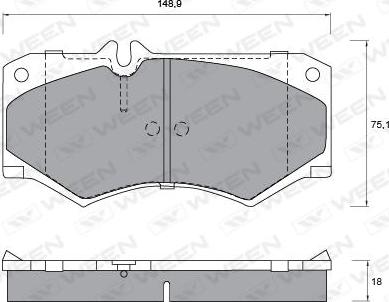 Ween 151-1301 - Тормозные колодки, дисковые, комплект autosila-amz.com