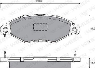 Ween 151-1318 - Тормозные колодки, дисковые, комплект autosila-amz.com