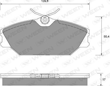 Ween 151-1332 - Тормозные колодки, дисковые, комплект autosila-amz.com