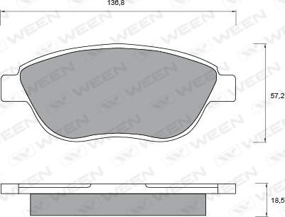 Ween 151-1325 - Тормозные колодки, дисковые, комплект autosila-amz.com
