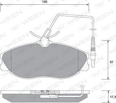 Ween 151-1328 - Тормозные колодки, дисковые, комплект autosila-amz.com