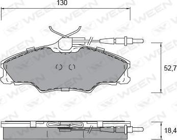 Ween 151-1327 - Тормозные колодки, дисковые, комплект autosila-amz.com