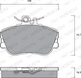 Ween 151-1294 - Тормозные колодки, дисковые, комплект autosila-amz.com