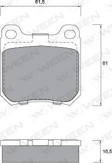 Ween 151-1241 - Тормозные колодки, дисковые, комплект autosila-amz.com