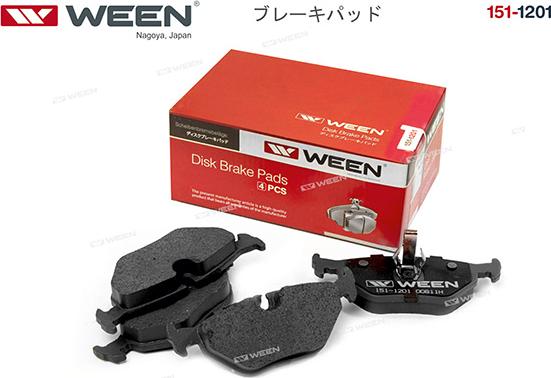 Ween 151-1201 - Тормозные колодки, дисковые, комплект autosila-amz.com