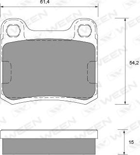 Ween 151-1219 - Тормозные колодки, дисковые, комплект autosila-amz.com