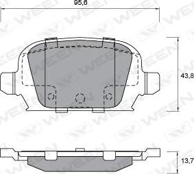 Ween 151-1239 - Тормозные колодки, дисковые, комплект autosila-amz.com