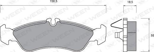 Ween 151-1228 - Тормозные колодки, дисковые, комплект autosila-amz.com