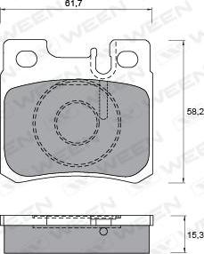 Ween 151-1222 - Тормозные колодки, дисковые, комплект autosila-amz.com