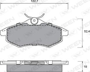 Ween 151-1275 - Тормозные колодки, дисковые, комплект autosila-amz.com