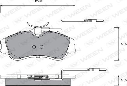 Ween 151-1272 - Тормозные колодки, дисковые, комплект autosila-amz.com