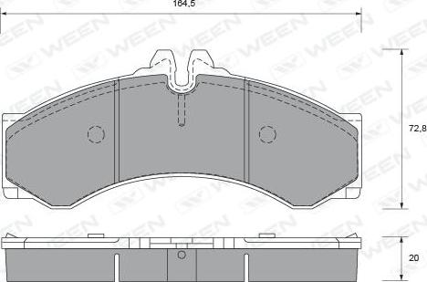 Ween 151-1768 - Тормозные колодки, дисковые, комплект autosila-amz.com