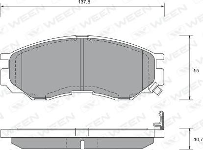 Ween 151-1767 - Тормозные колодки, дисковые, комплект autosila-amz.com