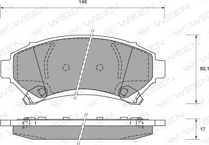 Ween 151-1780 - Тормозные колодки, дисковые, комплект autosila-amz.com