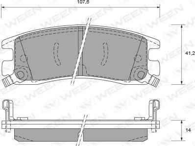 Ween 151-1781 - Тормозные колодки, дисковые, комплект autosila-amz.com