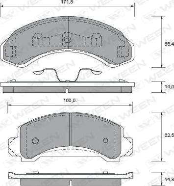 Ween 151-2403 - Тормозные колодки, дисковые, комплект autosila-amz.com