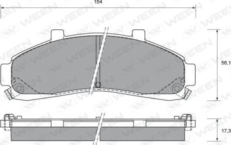 Ween 151-2410 - Тормозные колодки, дисковые, комплект autosila-amz.com