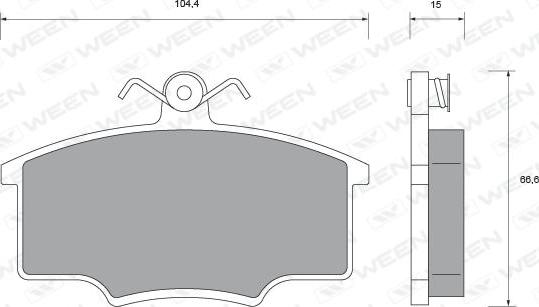 Ween 151-2429 - Тормозные колодки, дисковые, комплект autosila-amz.com