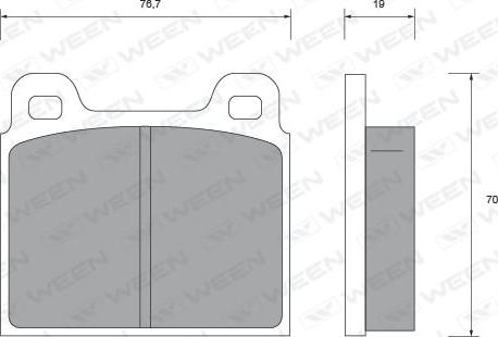 Ween 151-2471 - Тормозные колодки, дисковые, комплект autosila-amz.com