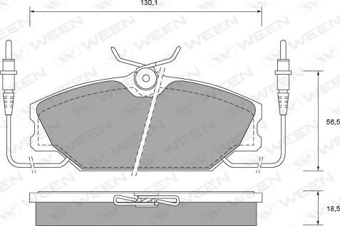 Ween 151-2512 - Тормозные колодки, дисковые, комплект autosila-amz.com