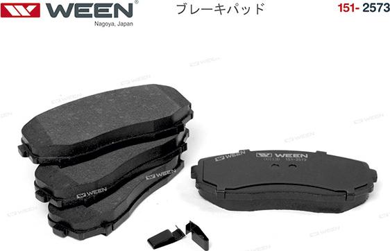 Ween 151-2573 - Тормозные колодки, дисковые, комплект autosila-amz.com