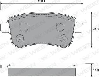 Ween 151-2699 - Тормозные колодки, дисковые, комплект autosila-amz.com