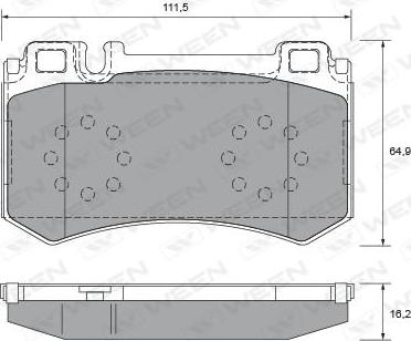 Ween 151-2646 - Тормозные колодки, дисковые, комплект autosila-amz.com