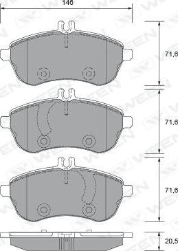 Ween 151-2664 - Тормозные колодки, дисковые, комплект autosila-amz.com