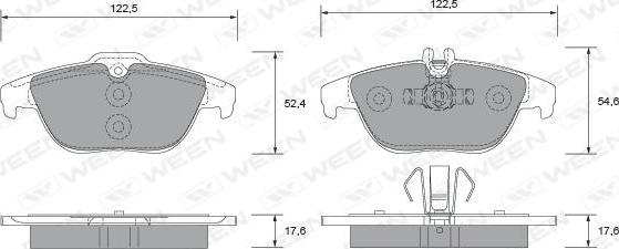 Ween 151-2666 - Тормозные колодки, дисковые, комплект autosila-amz.com